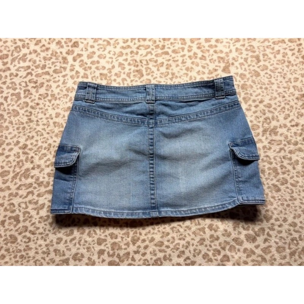 Trendy Y2K Cargo Denim Mini Skirt - Picture 2 of 8